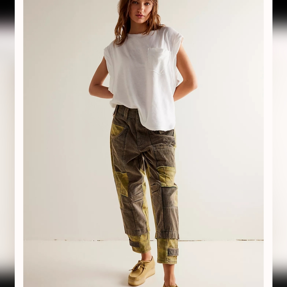 Free People We The Free Rhodes Patched Utility Pants - Picture 16 of 16